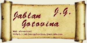 Jablan Gotovina vizit kartica